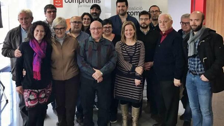 Miembros de la nueva ejecutiva en la Ribera Baixa de Compromís.