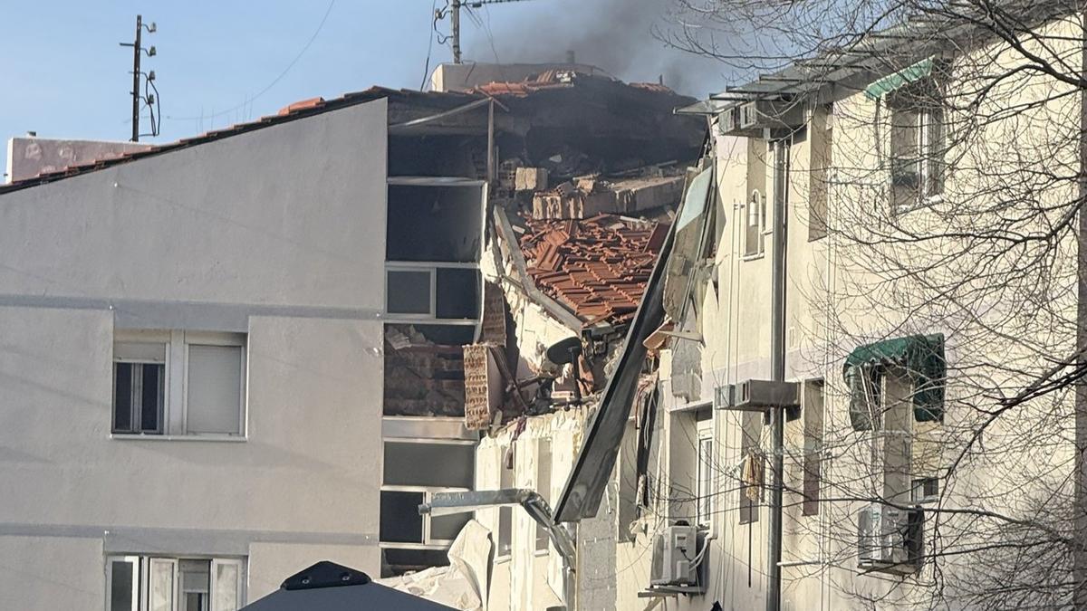 Estado en el que ha quedado el edificio tras la explosión.