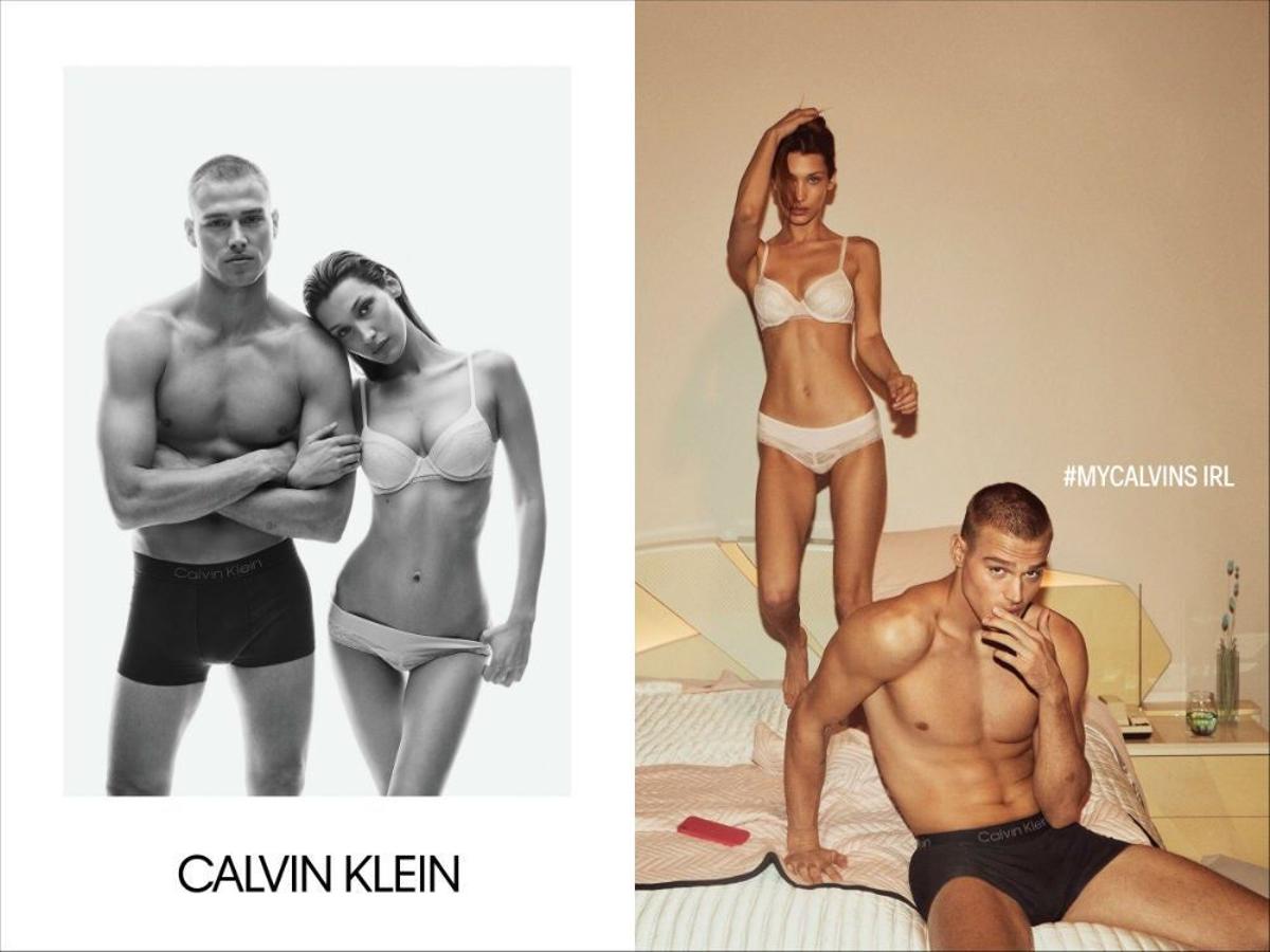 Bella Hadid en una de las imágenes de la campaña de Calvin Klein