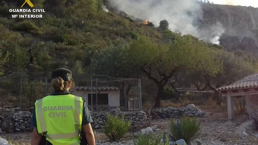 Imagen de uno de los incendios provocados