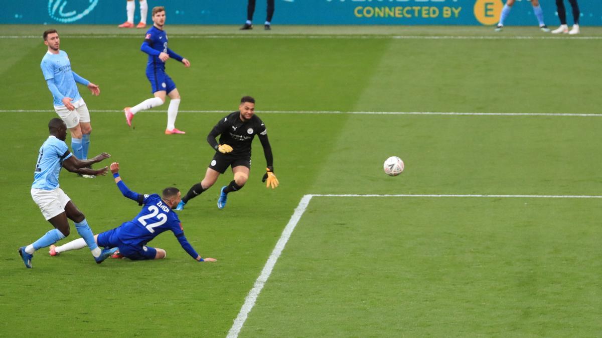 Imagen del Chelsea-Manchester City de la semifinal de la Cup.