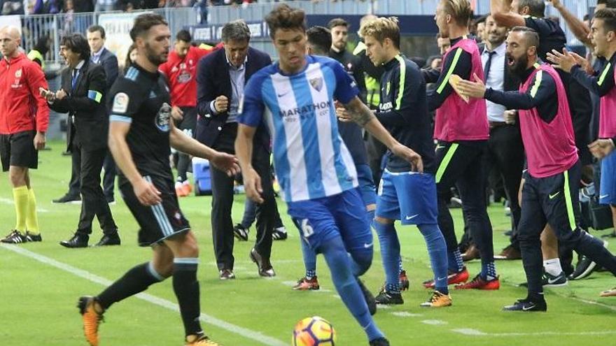 Peñaranda, en el duelo contra el Celta