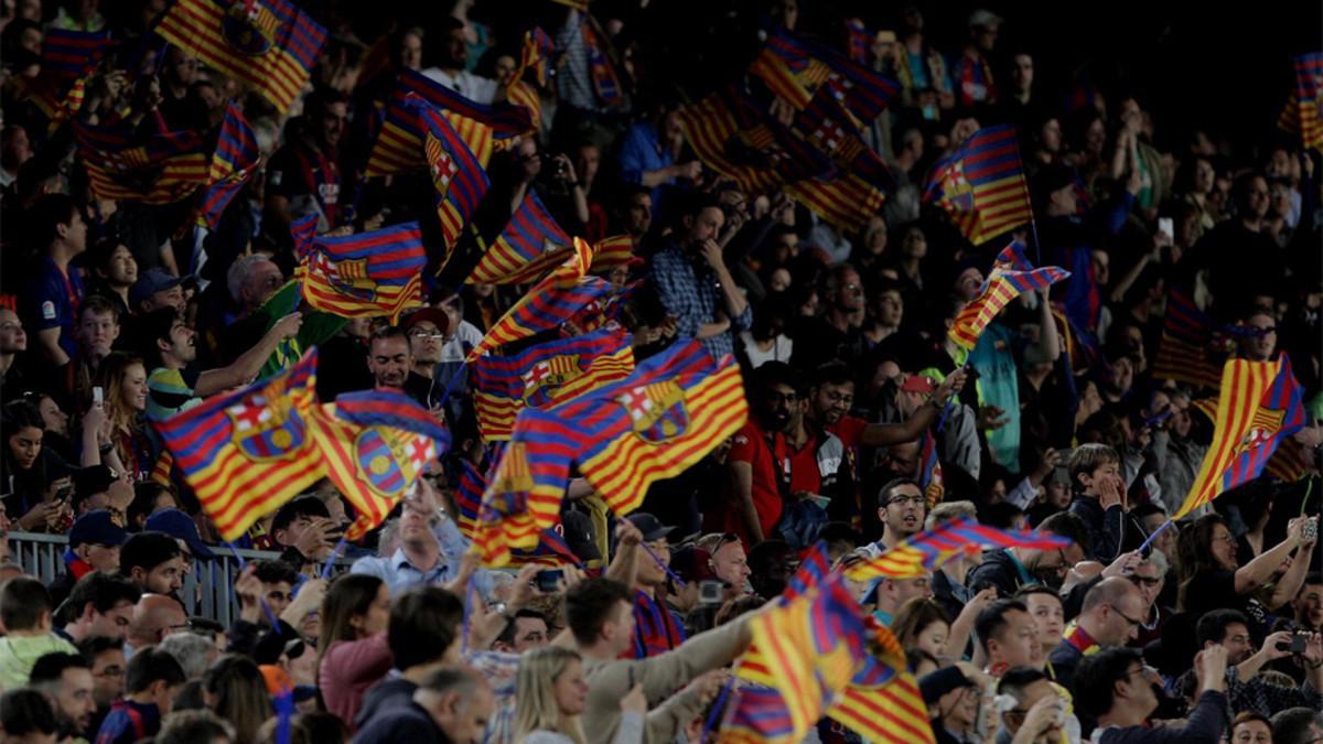 Una imagen del Camp Nou en la ida de la Supercopa