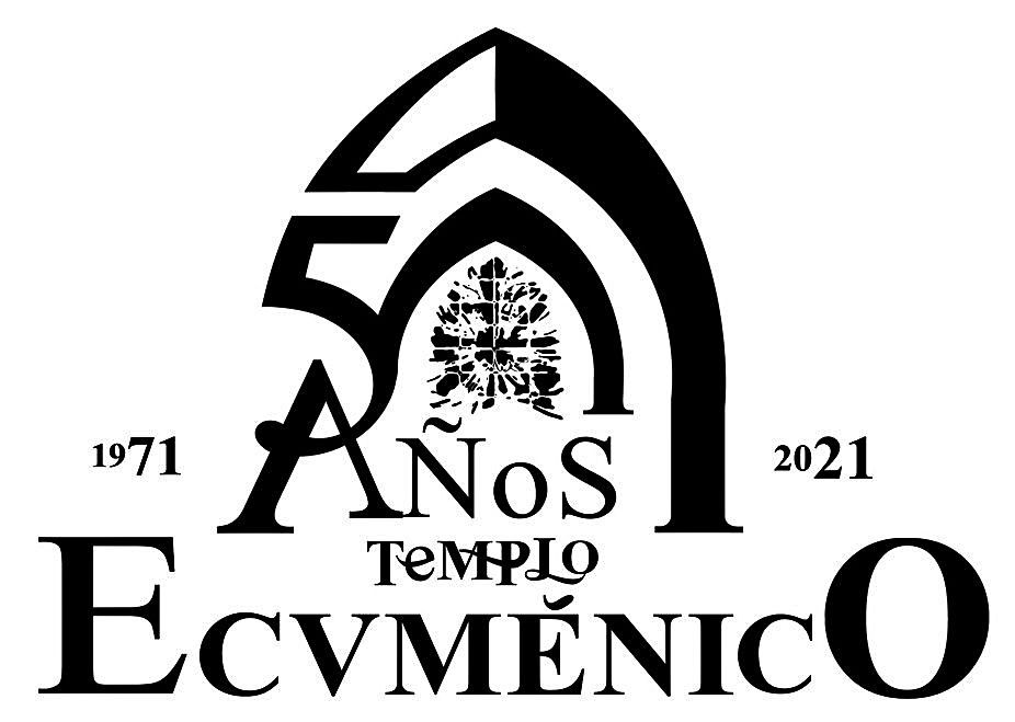 Logo del 50 aniversario del Templo Ecuménico. 
