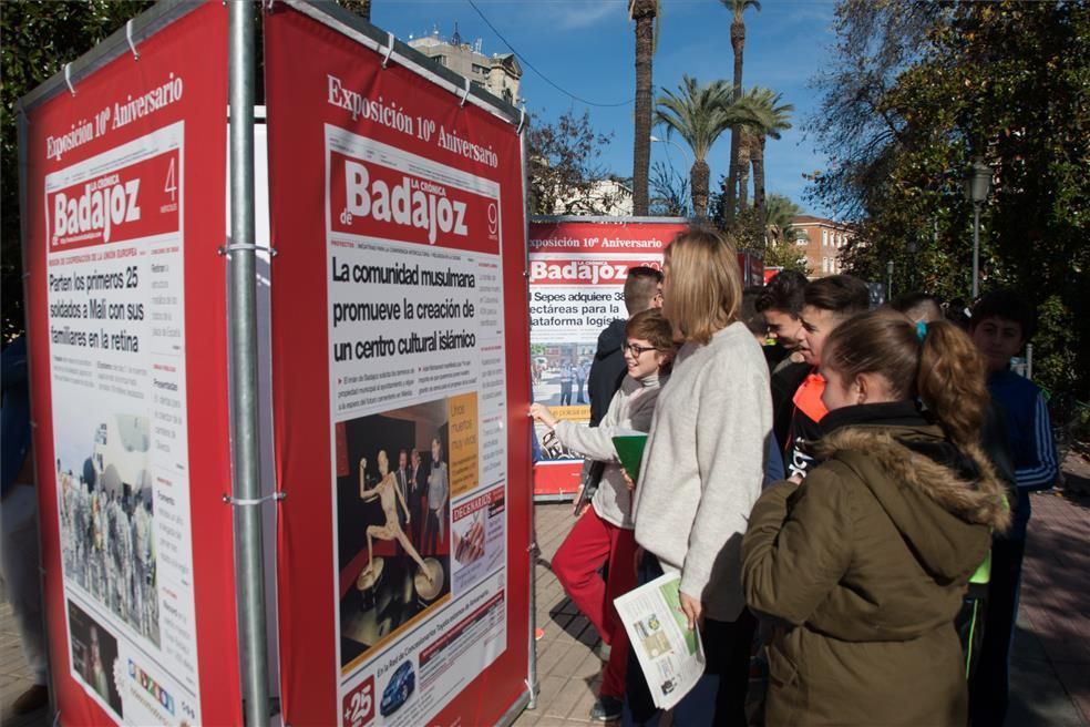 Exposición de portada del X aniversario de La Crónica de Badajoz