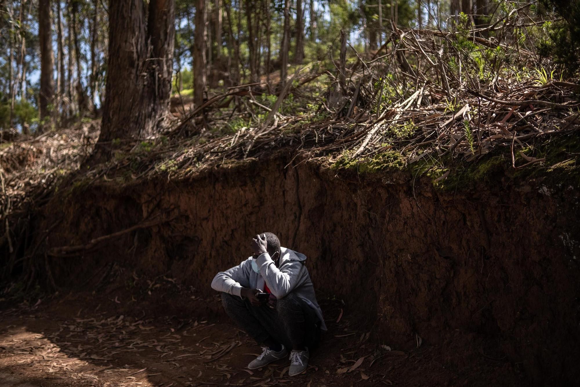 Protestas de migrantes en Las Raíces