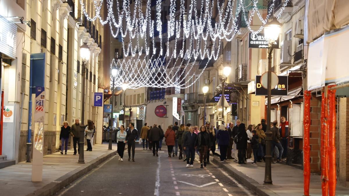 La peatonalización de la zona centro de Alicante vuelve por Navidad