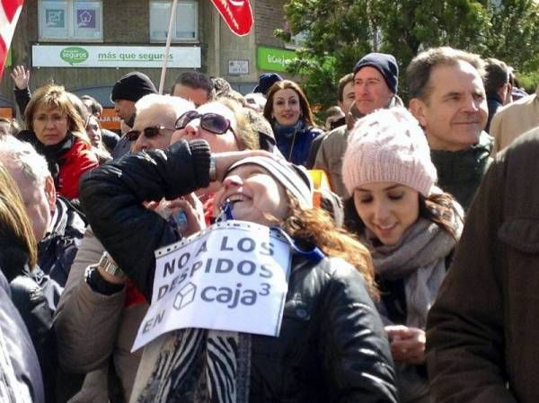 Fotogalería: Protesta de los trabajadores de Caja3 el primer día de huelga