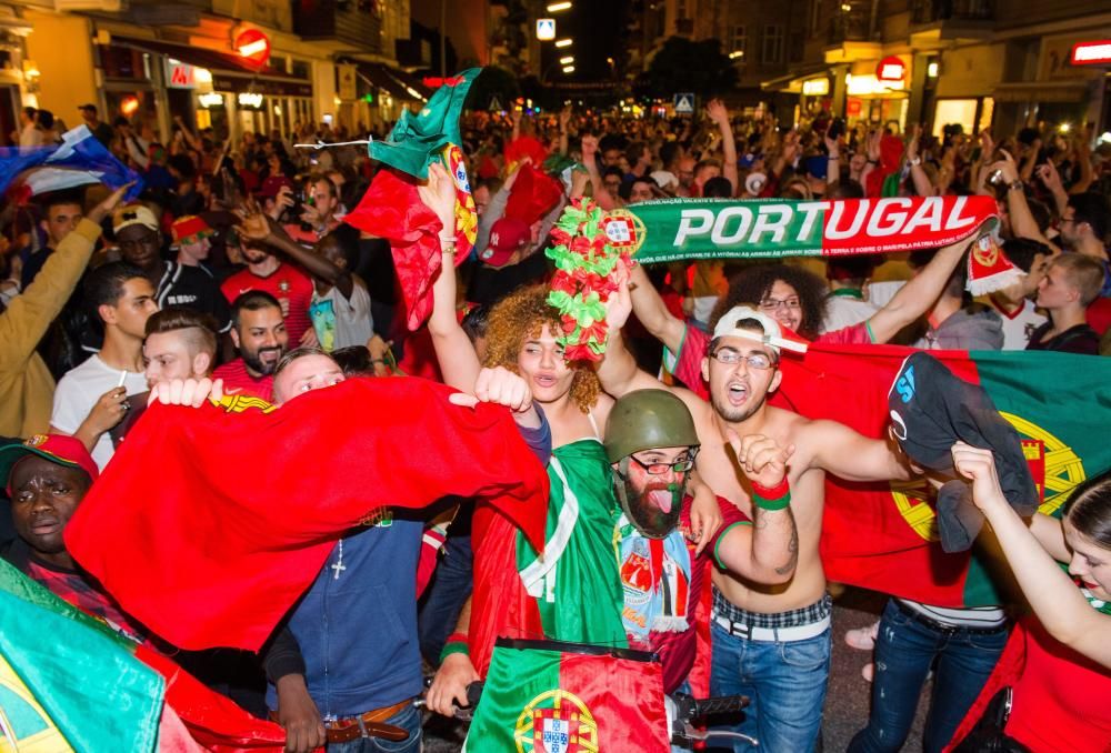 Euforia de la afición de Portugal por la Eurocopa