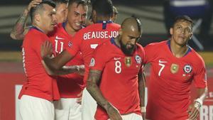 La selección chilena hizo su debut en la Copa América Brasil 2019 frente a su par de Japón, en el cierre del Grupo C. 