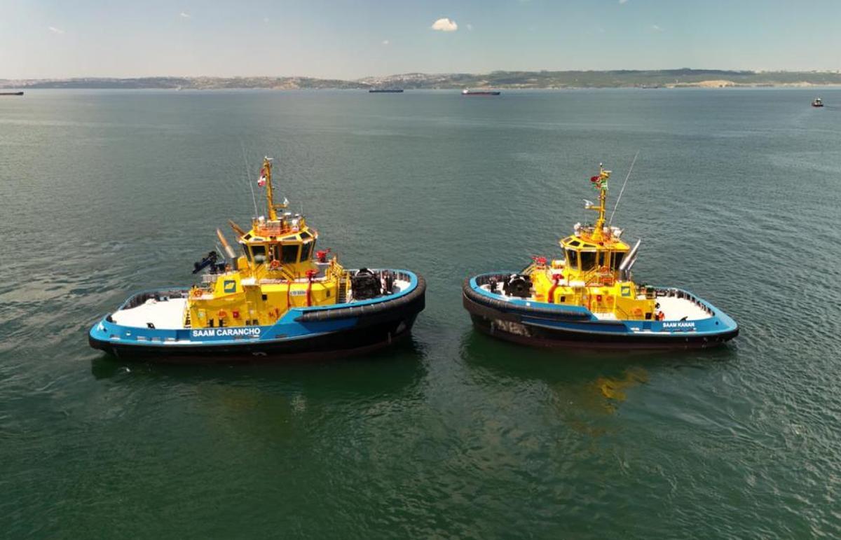 Dos de los remolcadores que tiene SAAM Towage, en este caso construidos en Turquía.