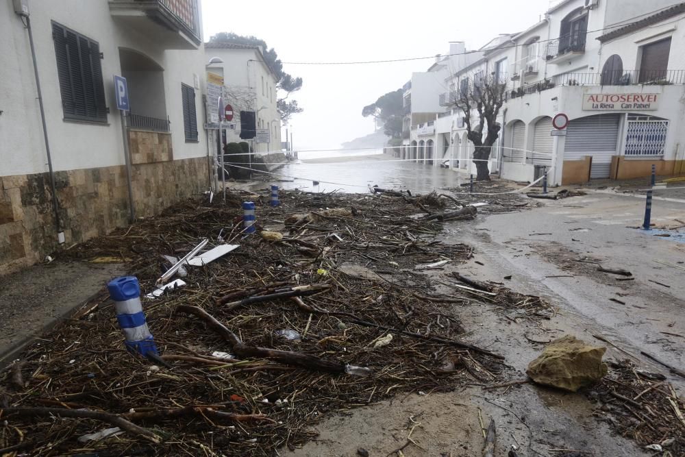 Afectacions del temporal a Tamariu