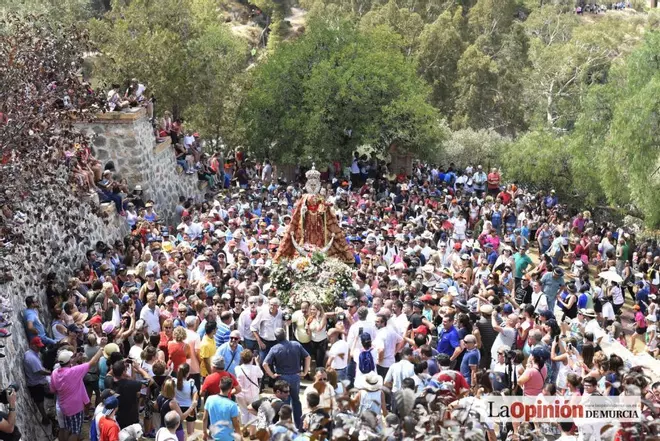 Romería de la Virgen de la Fuensanta: Llegada al Santuario