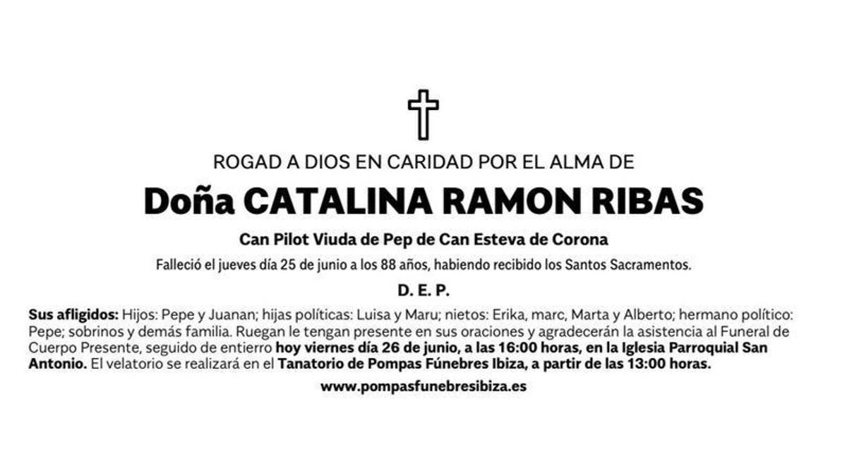 Esquela Catalina Ramon Ribas