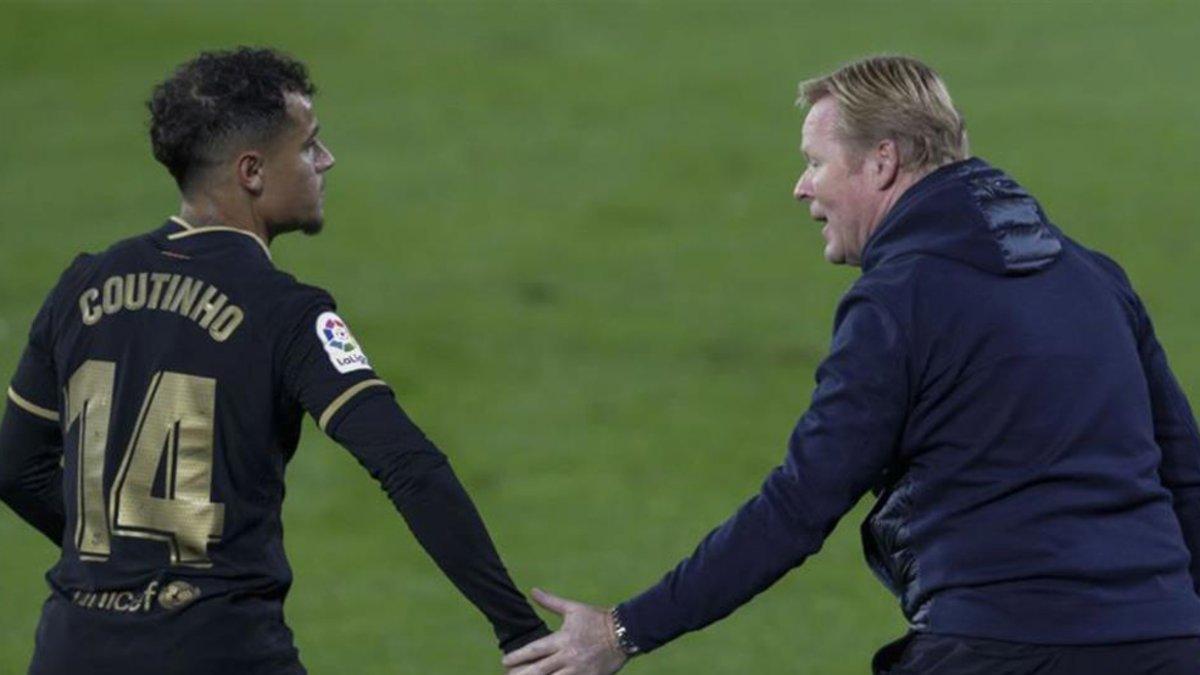 Koeman volvió a apostar por Coutinho en el extremo