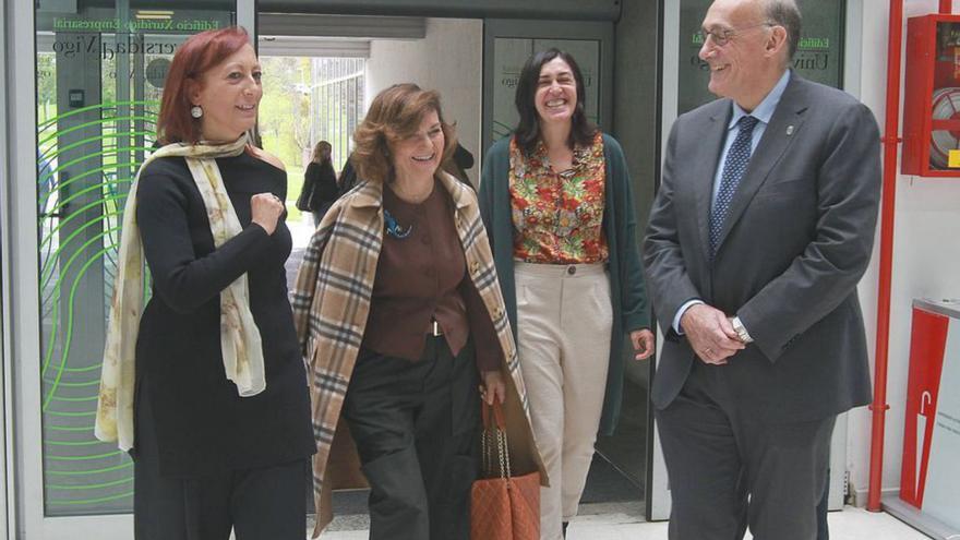 María Lameiras, Carmen Calvo, Laura Carballo y Reigosa. | I.O.