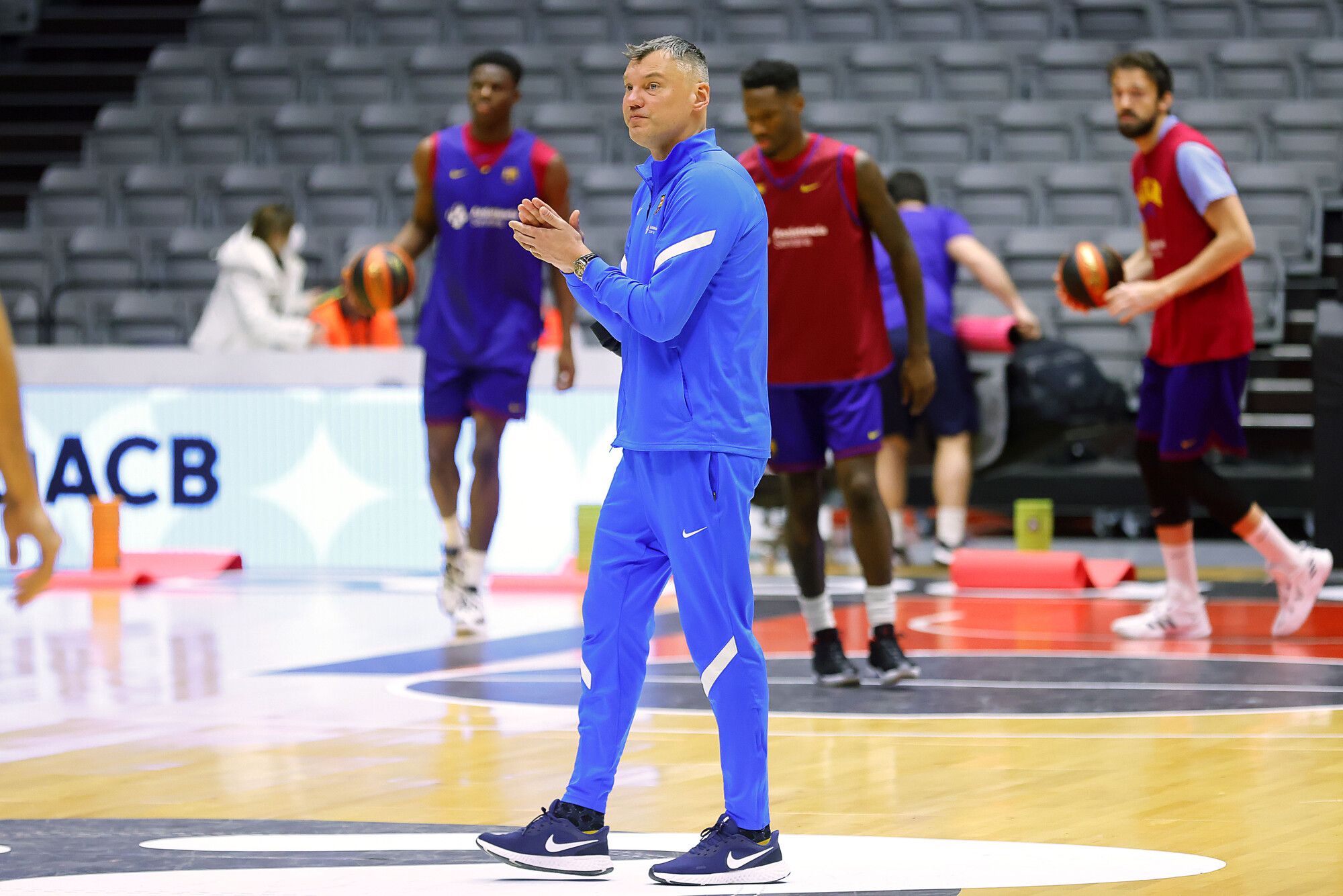 Jasikevicius entrenamiento Barça