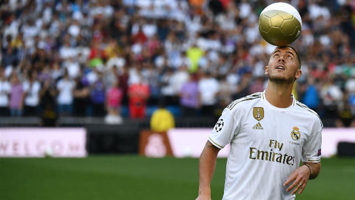 Hazard es presentado en el Bernabéu