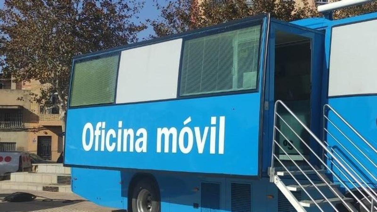 Una oficina bancaria móvil que funcionó en la provincia de Valencia tras la DANA