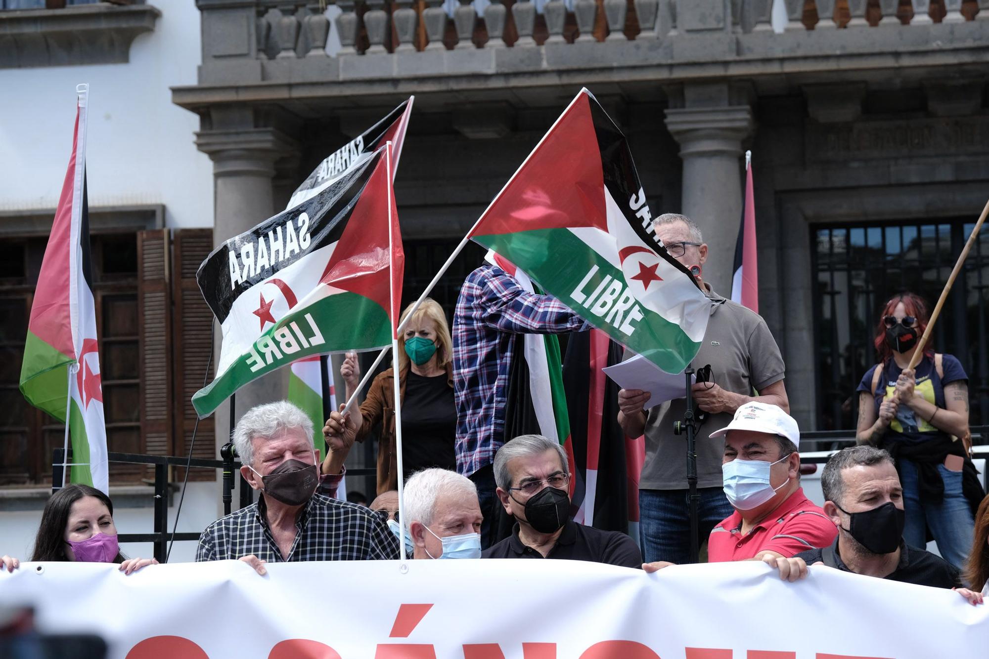 Concentración en apoyo a la causa saharaui en Las Palmas de Gran Canaria (26/03/2022)