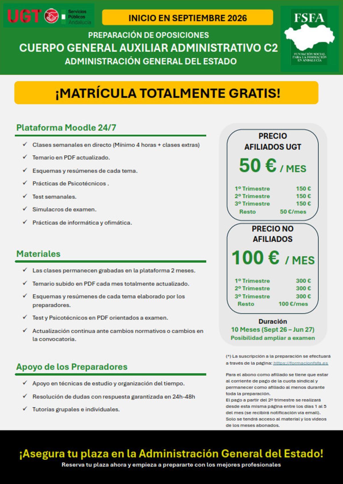 Cursos de formación de UGT SP.