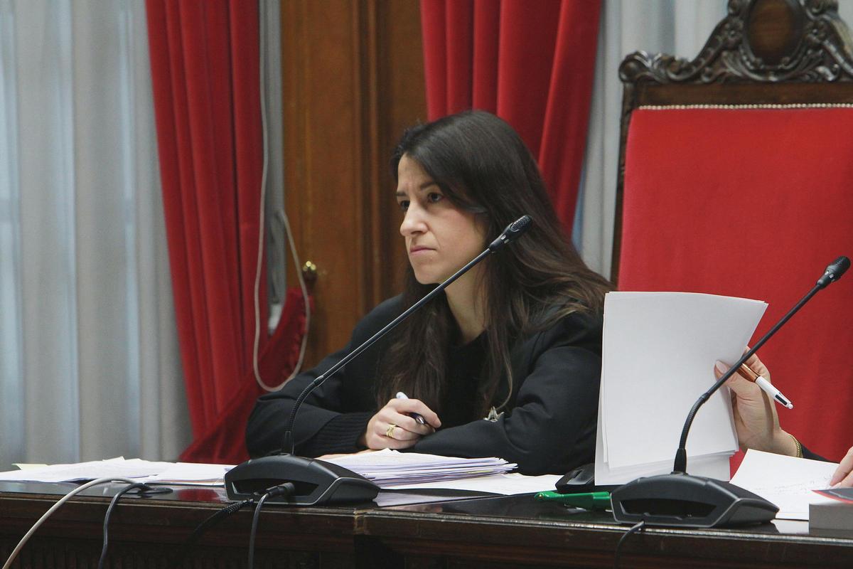 La fiscal, durante el juicio.