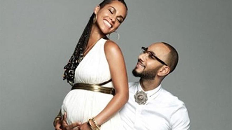 La cantante Alicia Keys y su marido, el rapero Swizz Beatz.