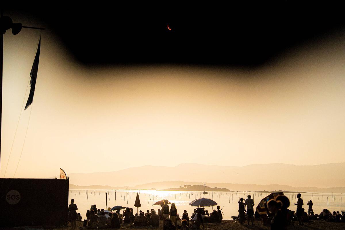 El eclipse desde Arousa, en imágenes El eclipse desde Arousa, en imágenes