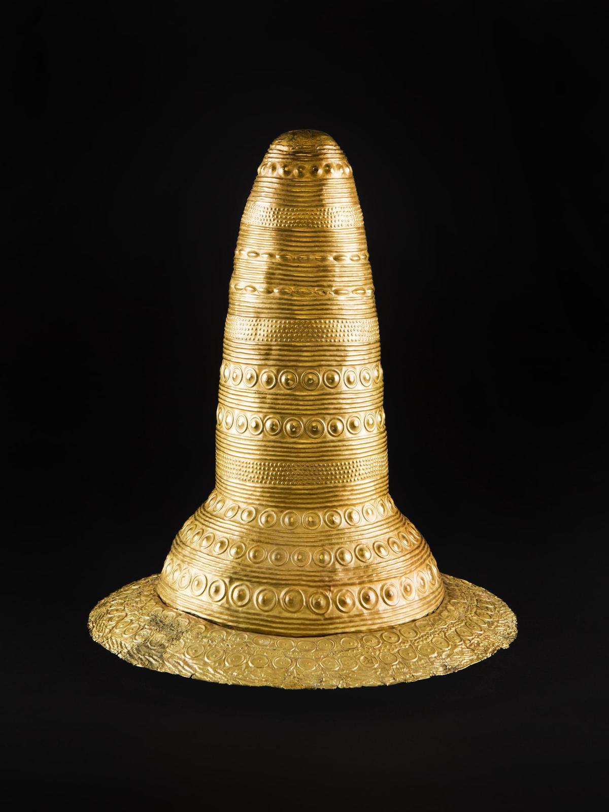 Sombrero de oro que estará expuesto (Goldener Hut von Schifferstadt)