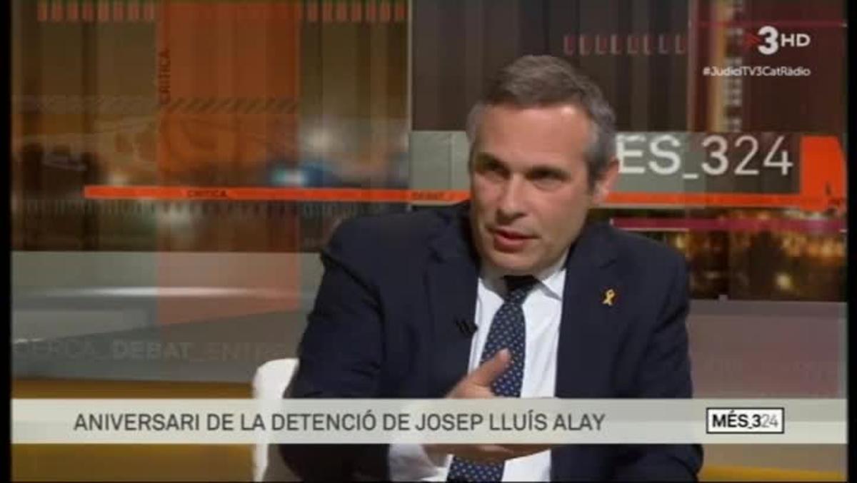 Josep Lluís Alay, en ’Més 3/24’ (TV-3).