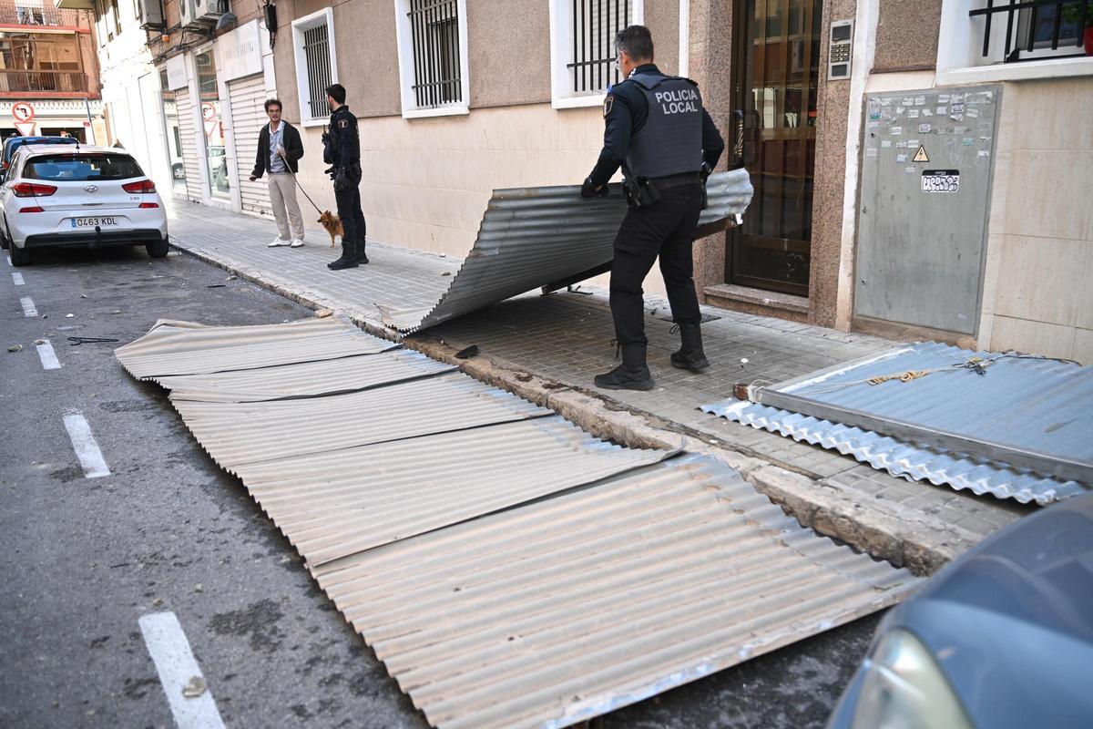 Decenas de incidencias en Elche por las fuertes rachas de viento