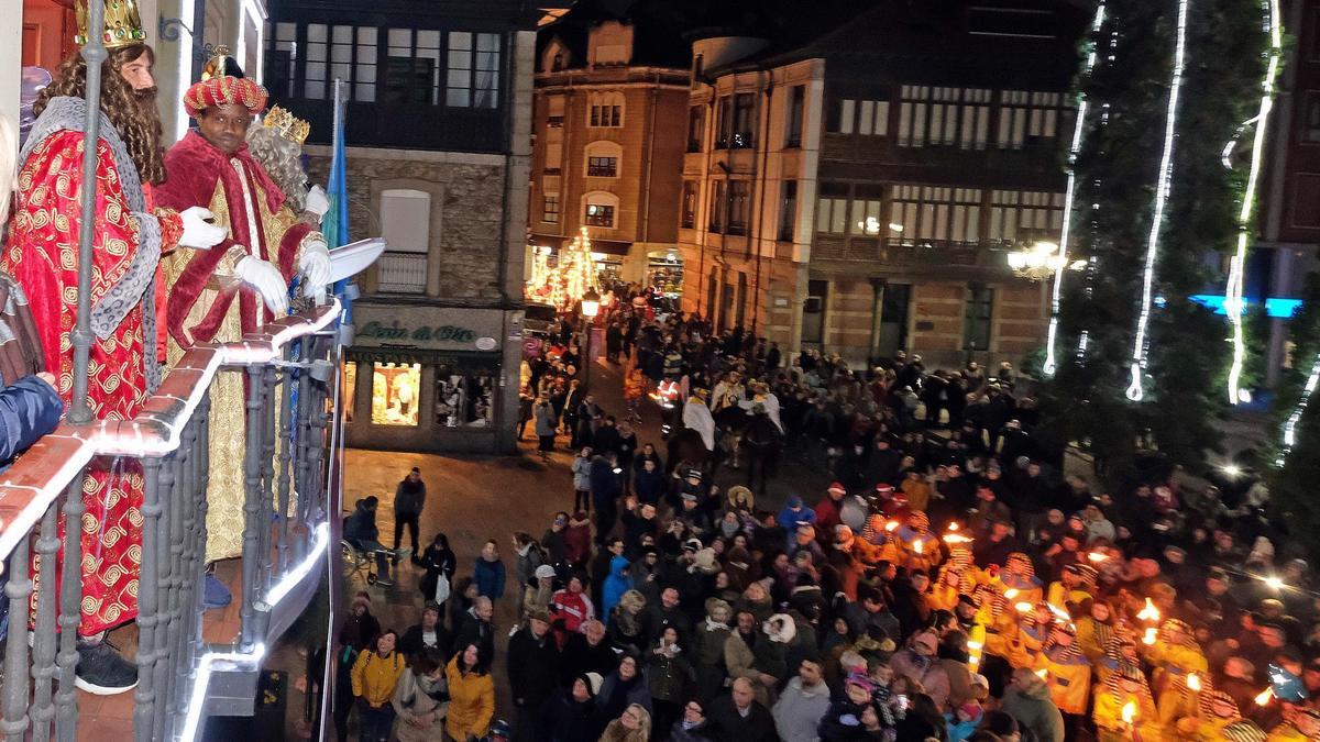 Recepción  a los Reyes en el Ayuntamiento de Langreo, en una imagen de archivo.
