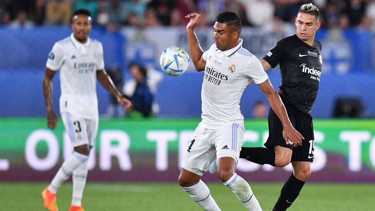 Casemiro, ante Rafael Borre