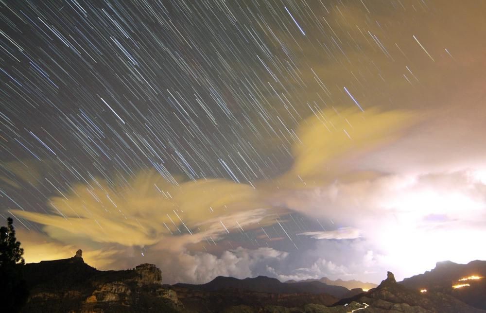 Tormenta de este fin de semana desde Gran Canaria, la madrugada del sábado al domingo desde Degollada de Becerra, en la cumbre de Gran Canaria