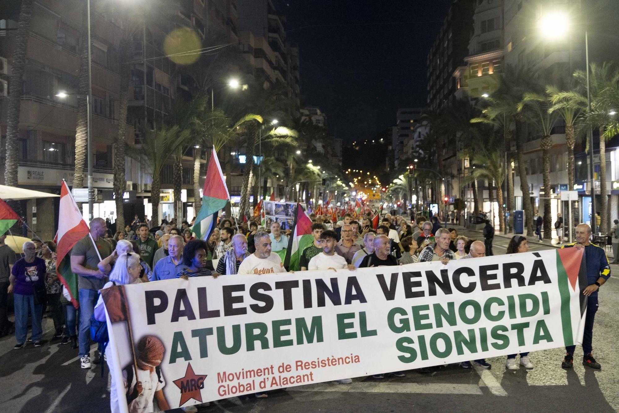 Alicante alza la voz por Palestina en una jornada de movilizaciones