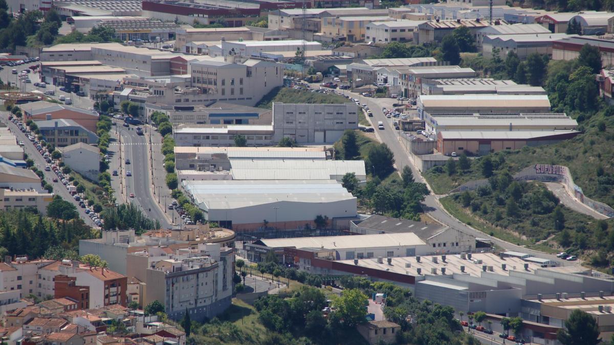 Una zona industrial de Alcoy.