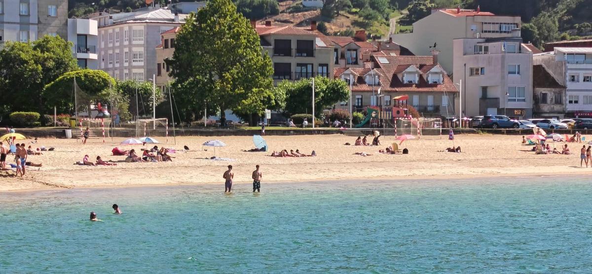 Playa de Banda do Río, donde se prevé una hoguera en la Noche de San Juan.