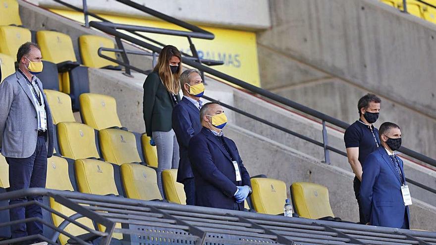 Les imatges del partit del Girona al camp del Las Palmas, el primer del «nou futbol» després de la pandèmia de la COVID-19