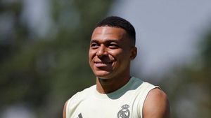 Kylian Mbappé, durante el entrenamiento con el Real Madrid