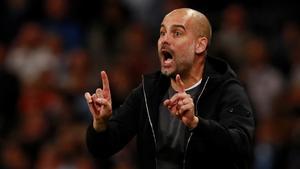 Soccer Football - Champions League - Manchester City vs S.S.C. Napoli - Etihad Stadium, Manchester, Britain - October 17, 2017   Manchester City manager Pep Guardiola             Action Images via Reuters/Jason Cairnduff