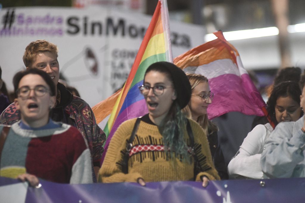 Las imágenes de la manifestación contra la violencia machista en Murcia