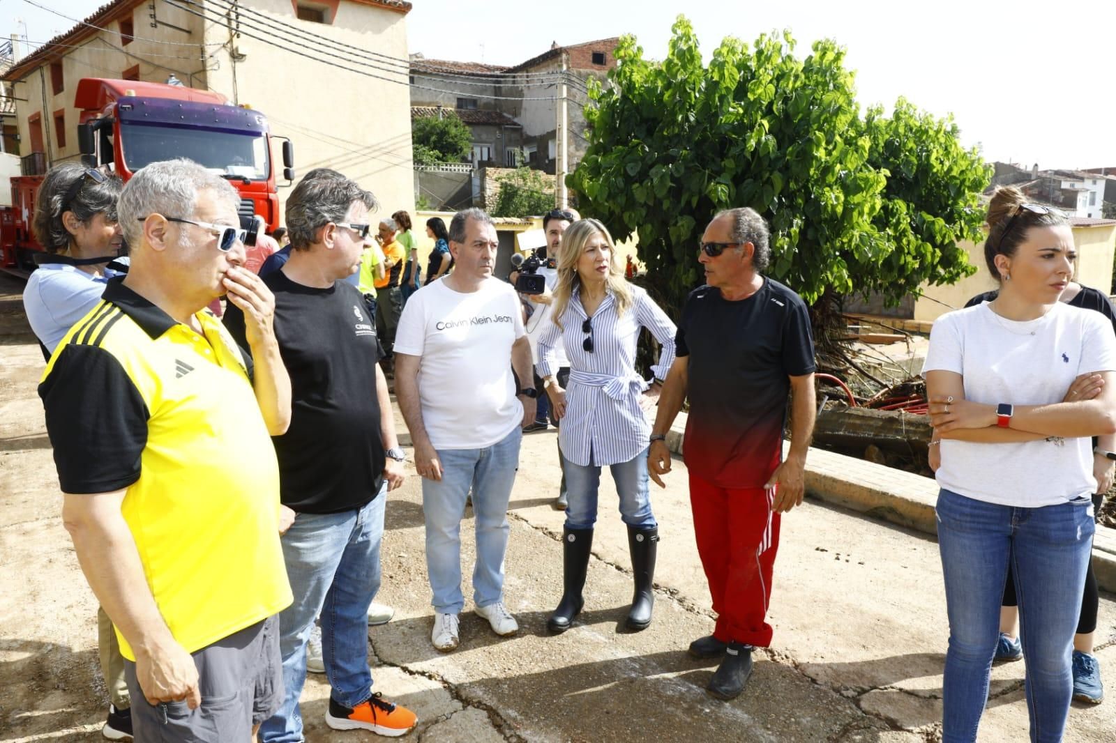 En imágenes | Así ha quedado Azuara tras la fuerte tormenta que causó destrozos este viernes