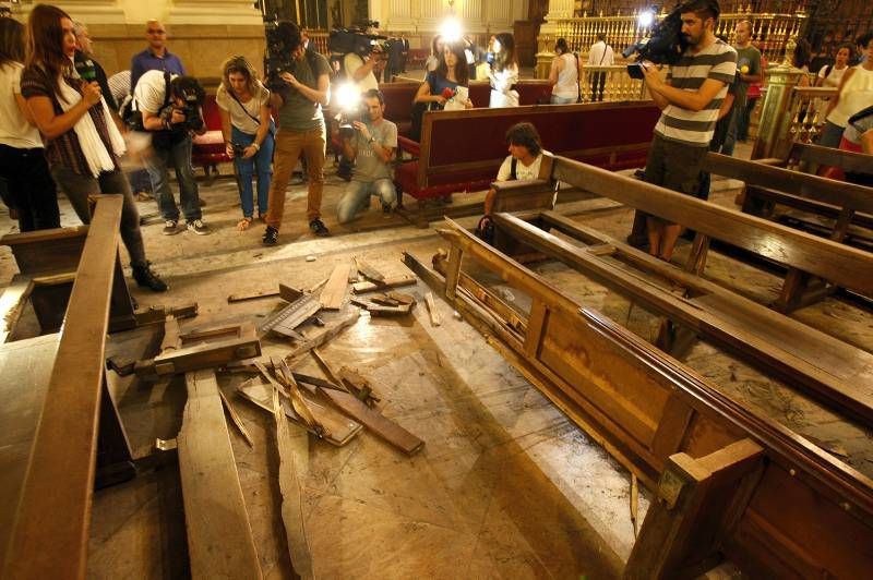 Fotogalería: Explosión en el interior de la basílica del Pilar