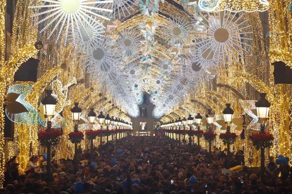 Encendido de las luces de Navidad de Larios en Málaga