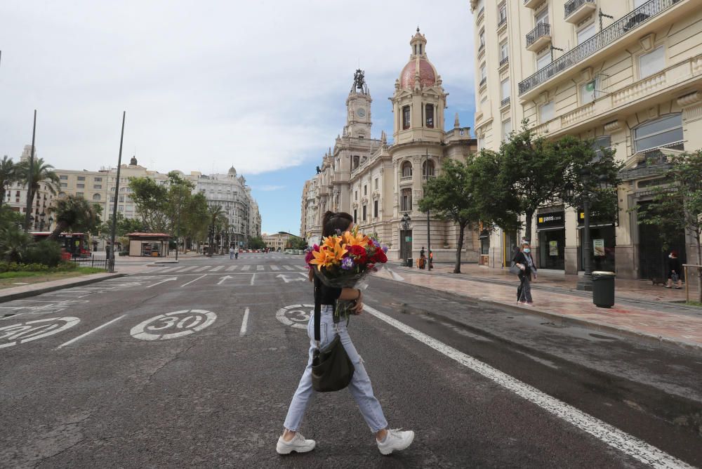 Primer fin de semana desde la peatonalización completa de la Plaza del Ayuntamiento.