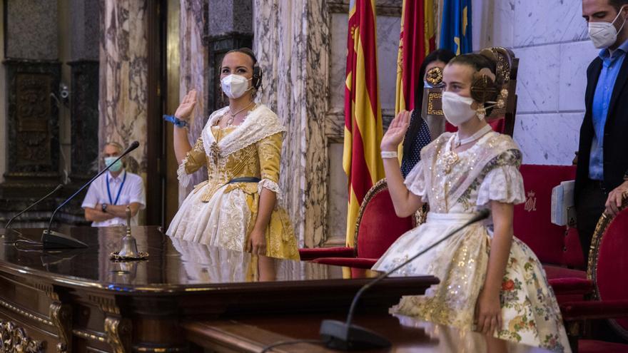 Ensayo de la proclamación de las falleras mayores de València 2022