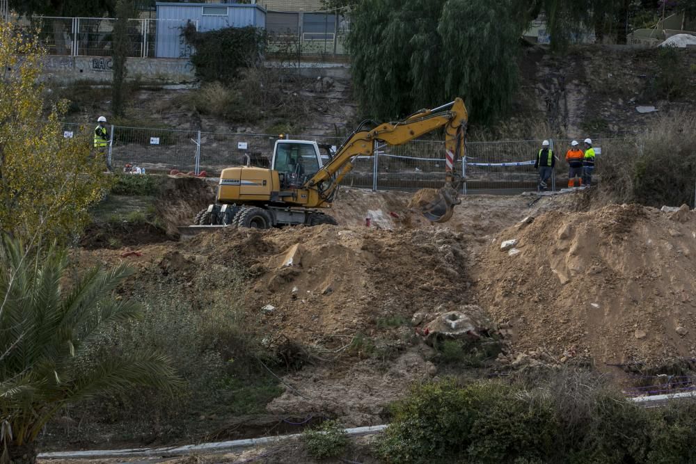 Fuga de agua en la ladera del Vinalopó