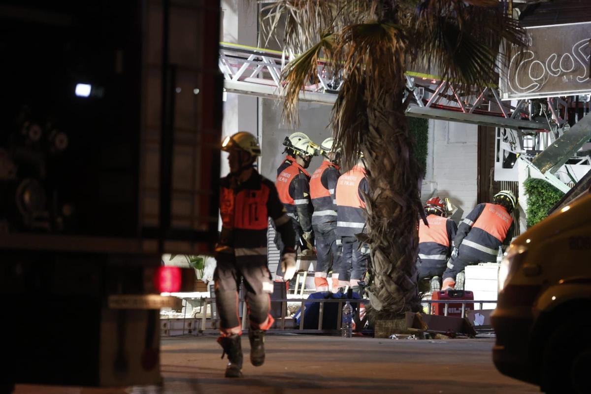 Derrumbe de un edificio en Playa de Palma