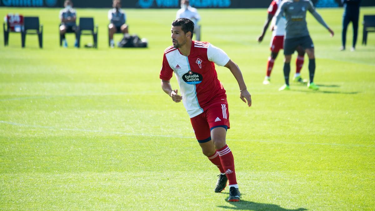 Nolito, durante el partido de ayer.