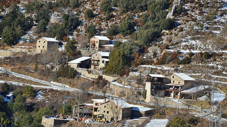 Un dels barris de Gisclareny, el municipi més petit de Catalunya